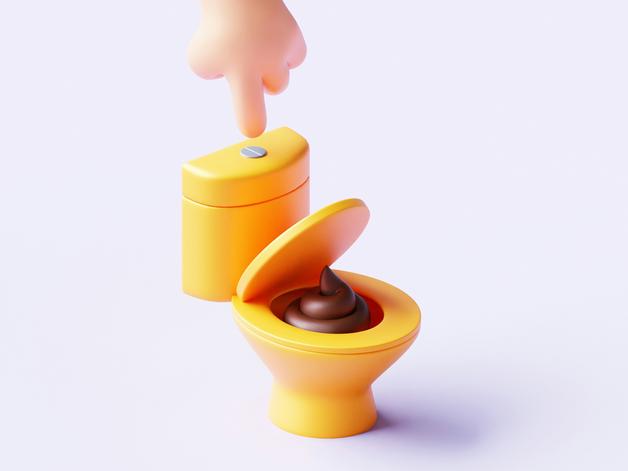 Image d'une toilette avec des matières, symbolisant la diarrhée enceinte et ses effets fréquents pendant la grossesse.