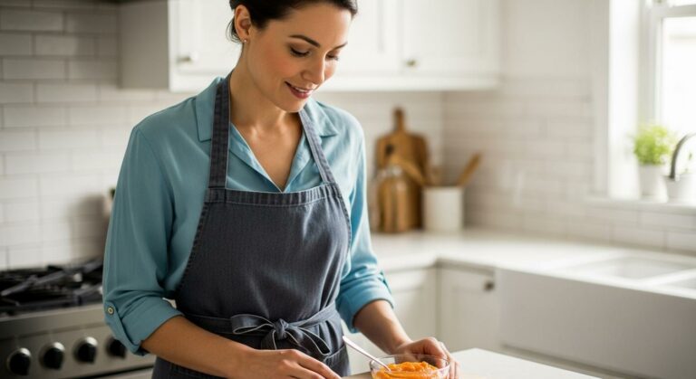Smiling pregnant woman relaxing in a bright living room illustrating pregnancy.