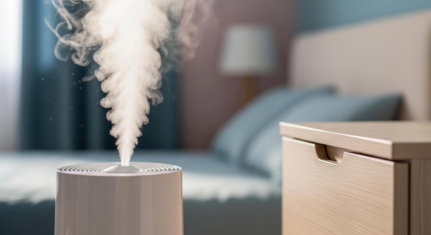 Utilisation d un humidificateur dans la chambre pour améliorer la respiration bébé et assainir l air